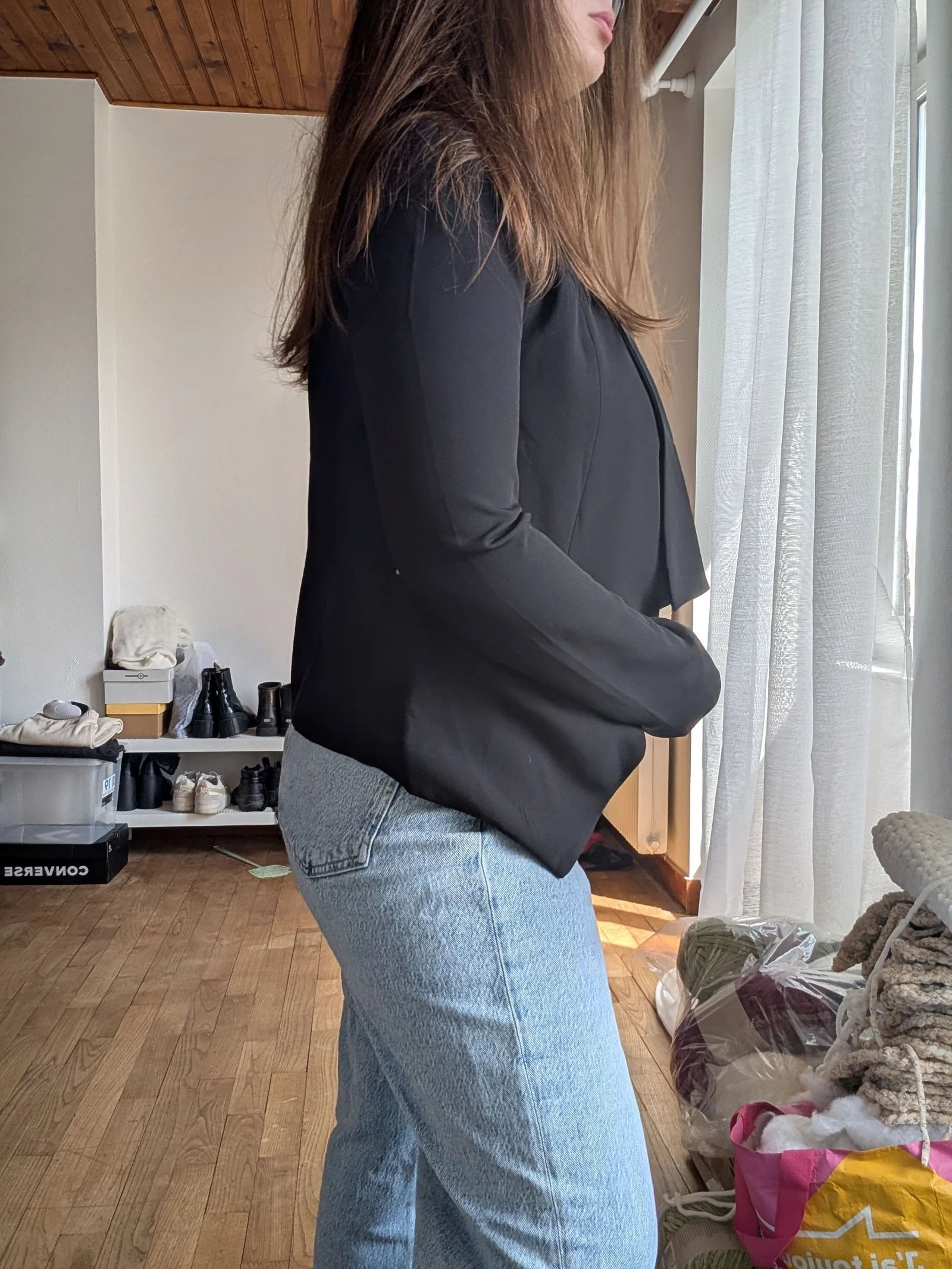 Veste blazer fluide noire – Taille36 – neuf 💝 – photo 2